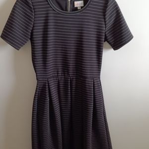 LulaRoe Black Striped Dress